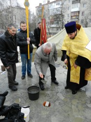 У Борисполі освячено місце під будівництво нового храму