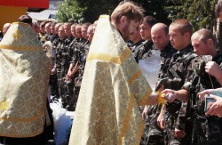 БАРИШІВКА. Священики звершили заздравний молебень для солдат національної гвардії